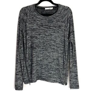Rag & Bone black space dyed side zip top XS